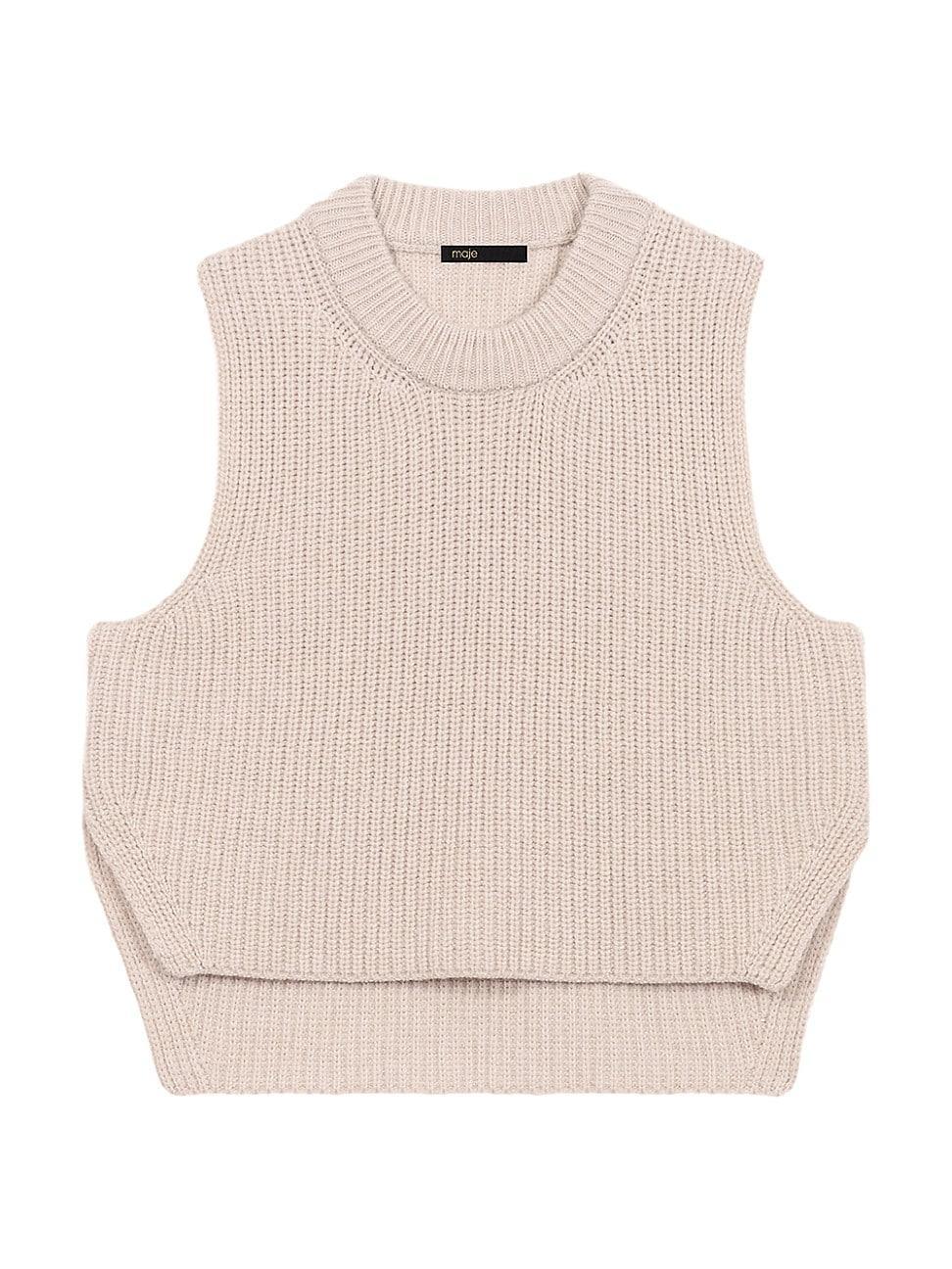 Womens Sleeveless Wool Jumper Product Image