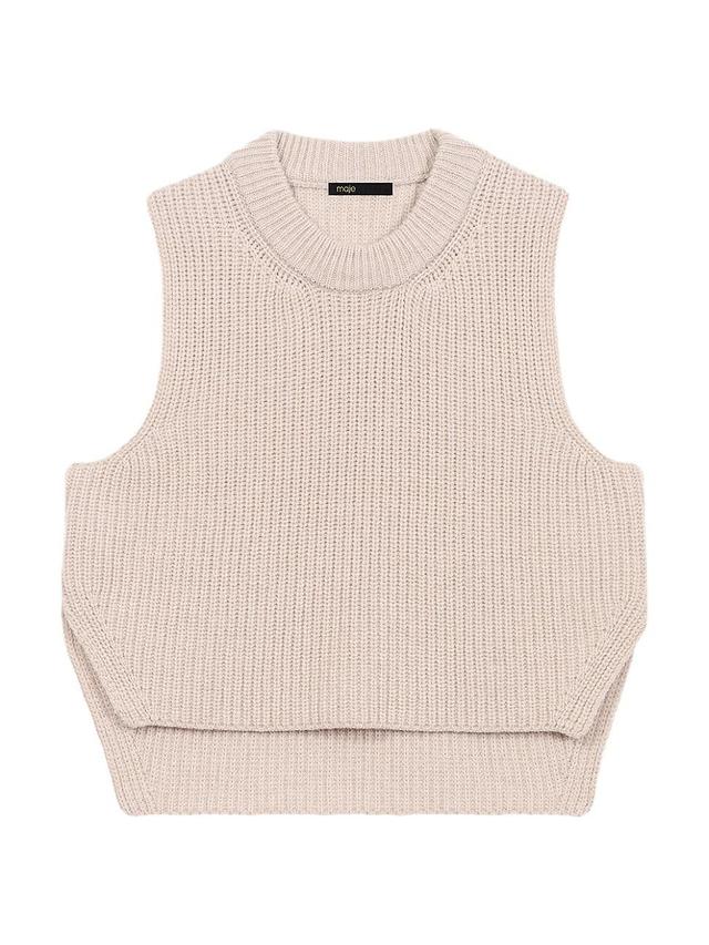 Womens Sleeveless Wool Jumper Product Image