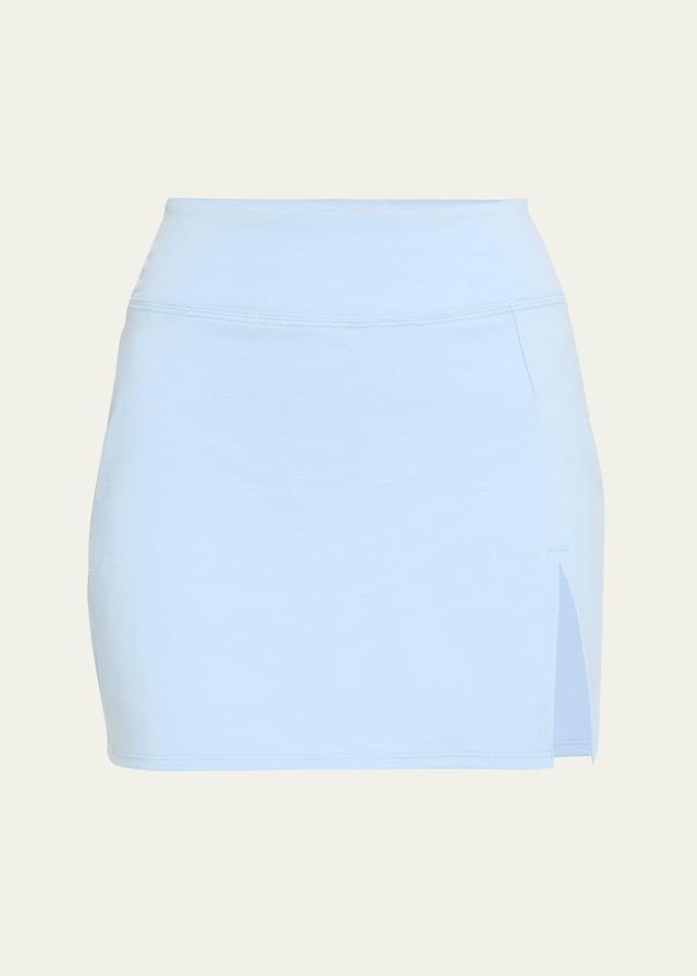 Beyond Yoga Heather Rib Hold Court Skirt Cream. (also in S). Product Image