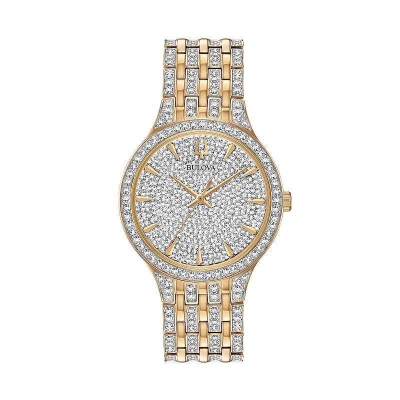 Bulova Mens Phantom Crystal Two Tone Watch - 98A229 Gold Tone Product Image