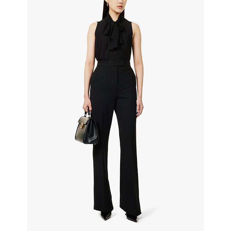 MAX MARA Silk Pussybow Mela Blouse In Black Product Image