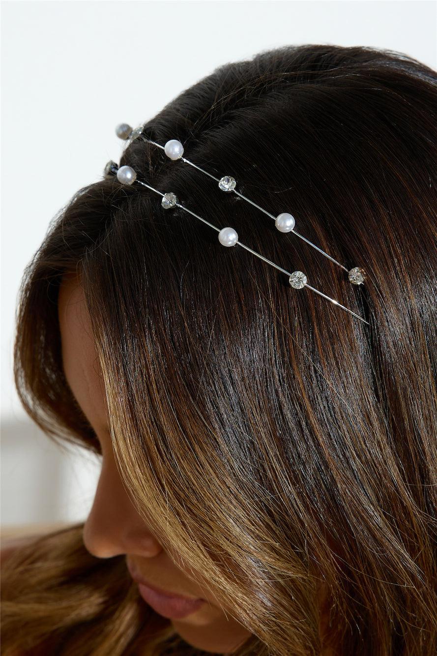 Pearls Of Love Headband Silver Product Image