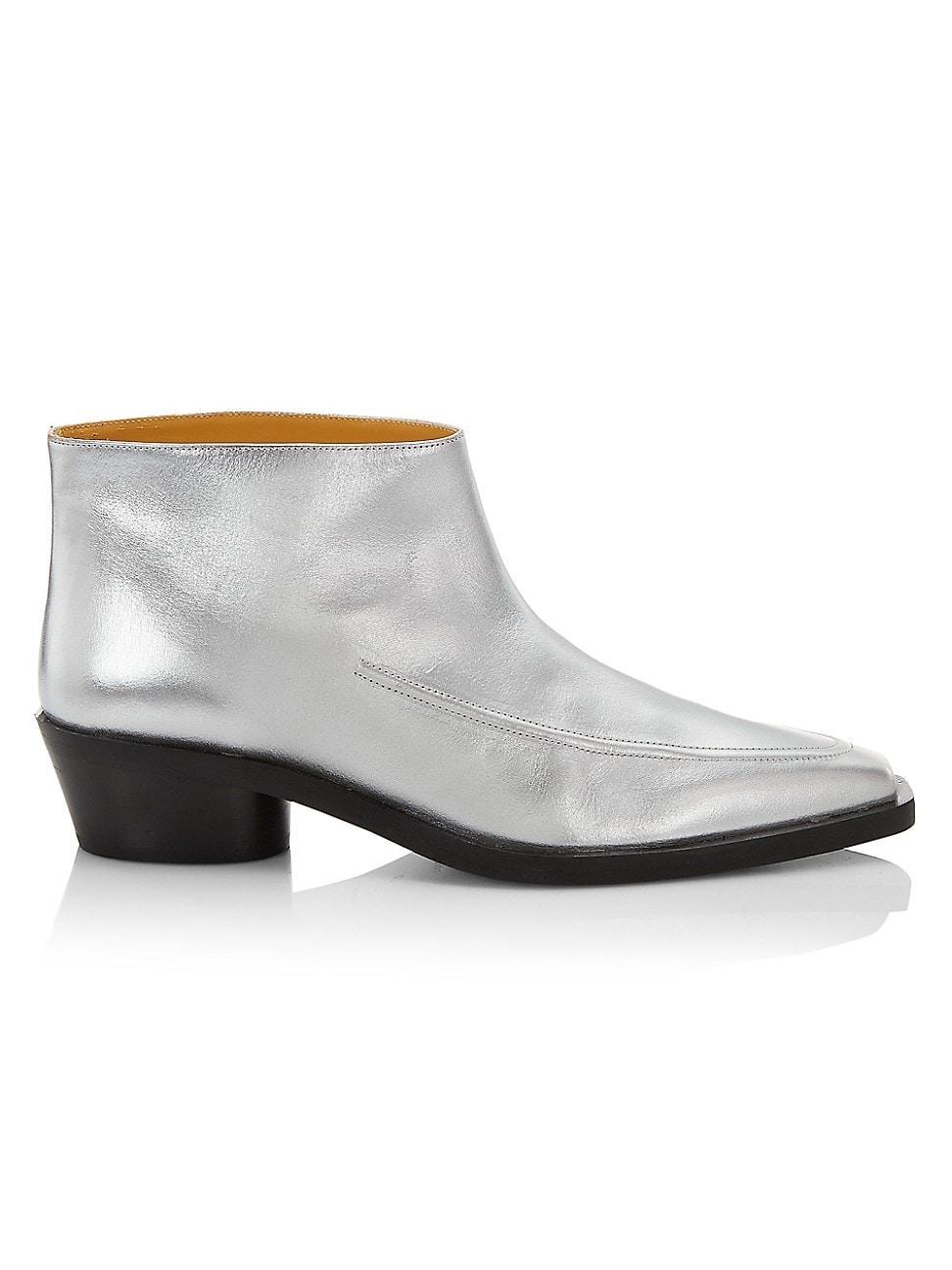 Womens Bronco Metallic Leather Ankle Boots product image