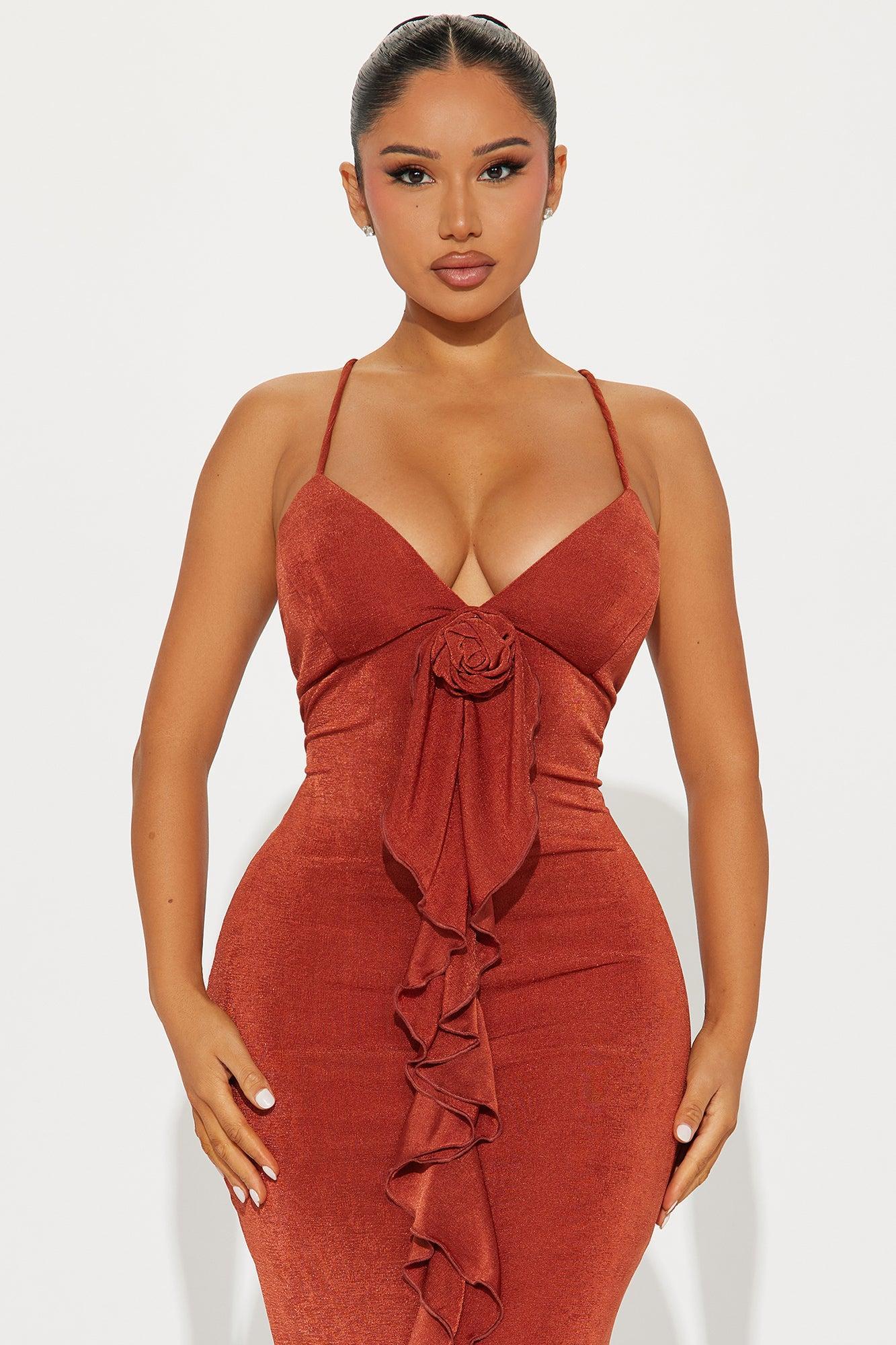 Mariella Rose Maxi Dress - Rust Product Image