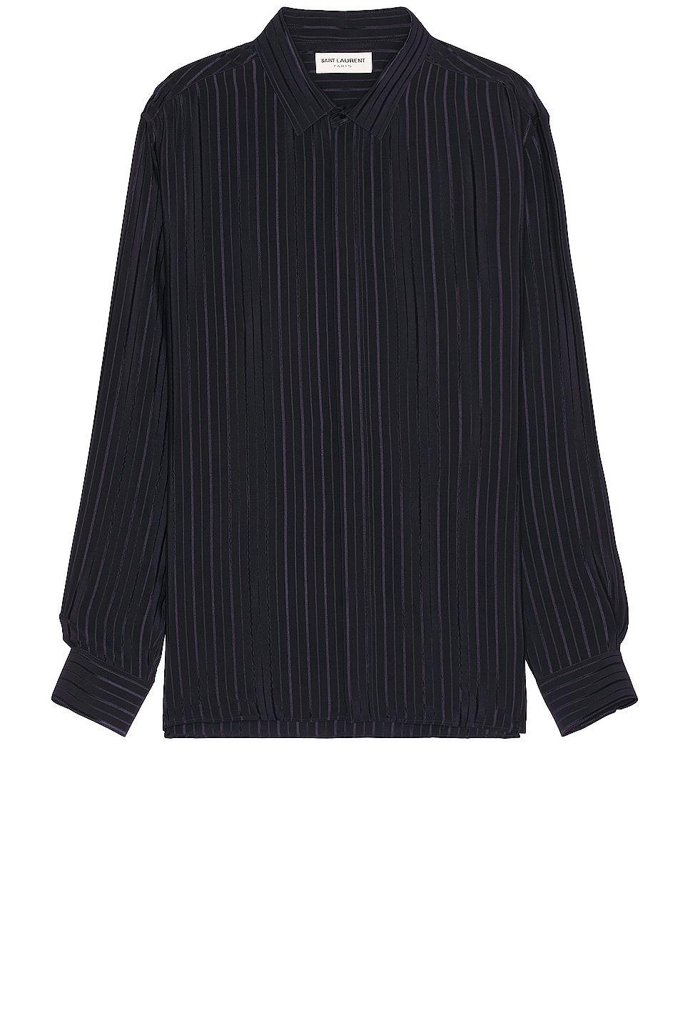 Saint Laurent Chemise Col Yves in Black Product Image