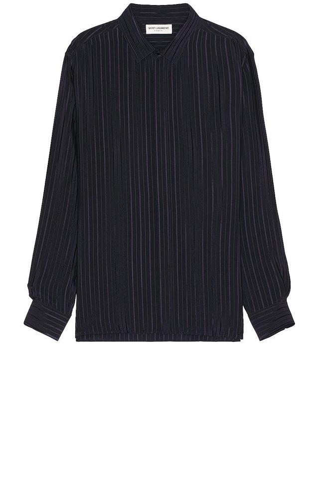 Saint Laurent Chemise Col Yves in Black Product Image