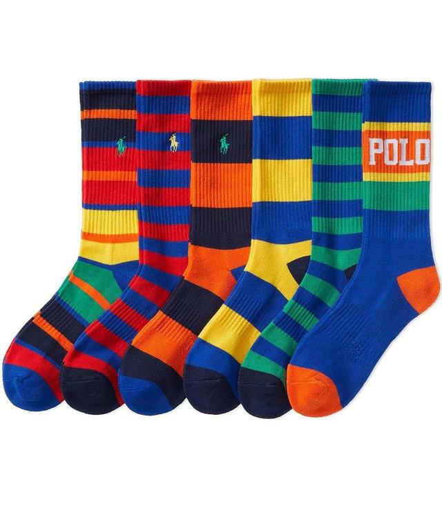 Polo Ralph Lauren Assorted Multi- Stripe Crew Socks 6-Pack Product Image