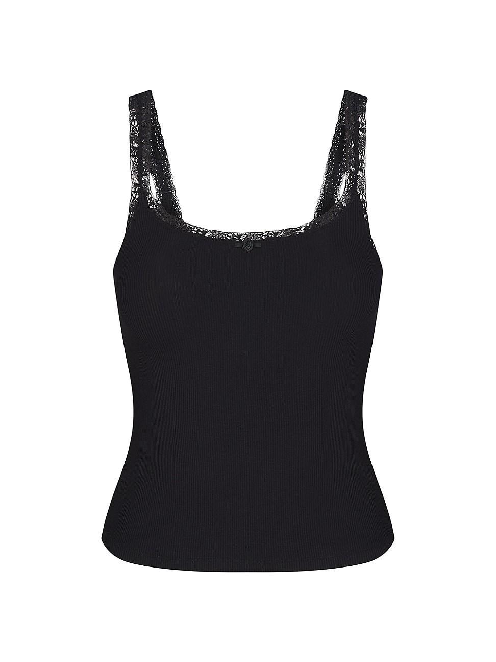 Womens Soft Lounge Lace Tank Product Image