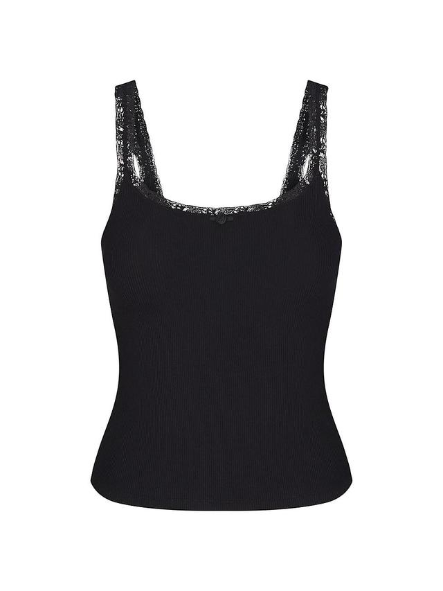 Womens Soft Lounge Lace Tank Product Image