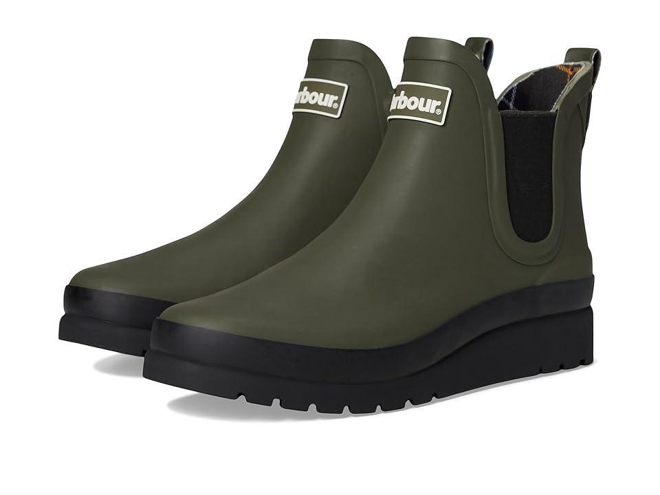 Barbour Barbour Clifton Wedge Chelsea Welly (Olive Women's Boots Product Image