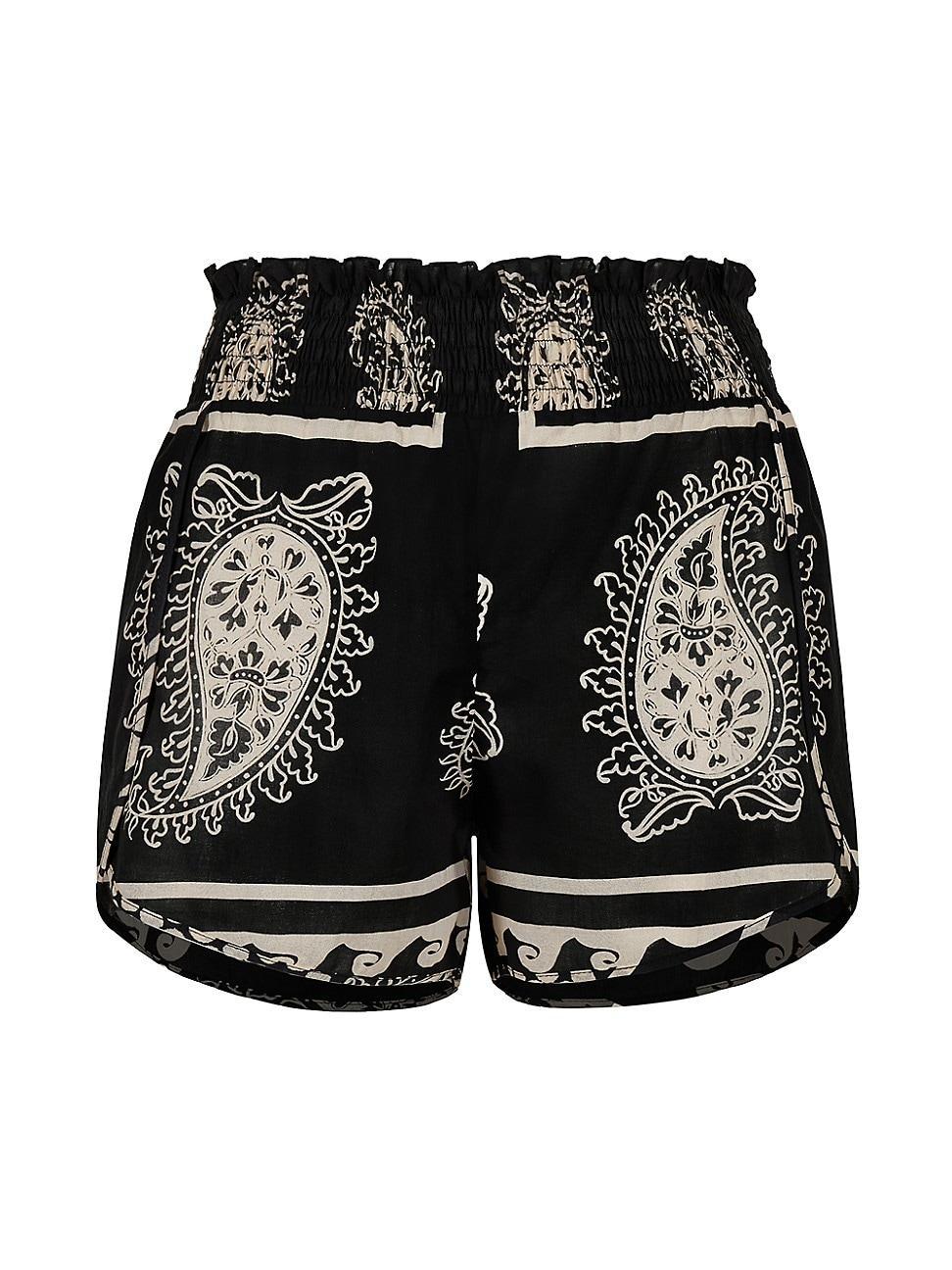 Womens Linka Paisley Cotton Shorts Product Image