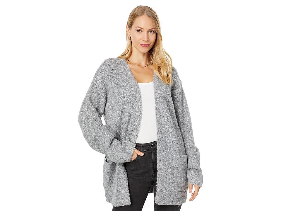 Three Dots Sherpa Cardigan (Heather Charcoal) Women's Clothing Product Image