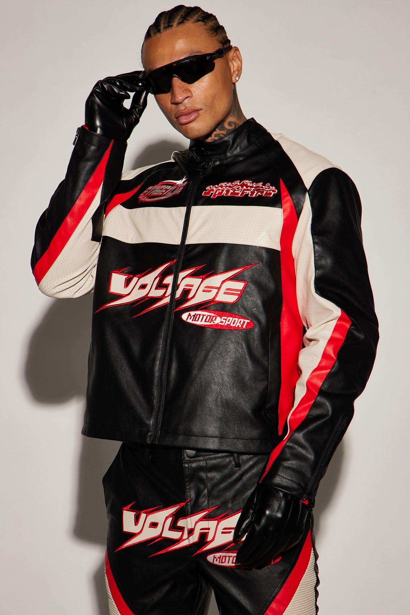 Got Me Faded Moto Jacket - Black/combo Product Image