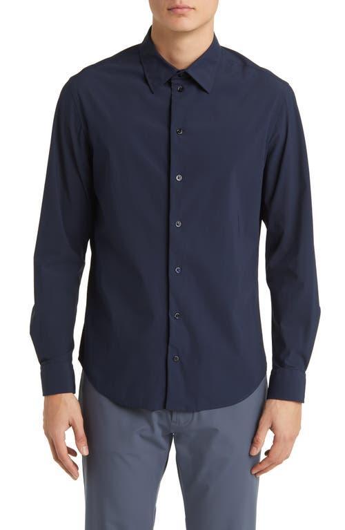 Emporio Armani Stretch Jersey Button-Up Shirt Product Image