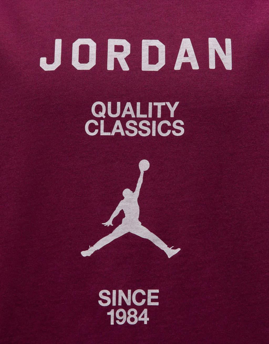 Jordan printed T-shirt in burgundy Product Image