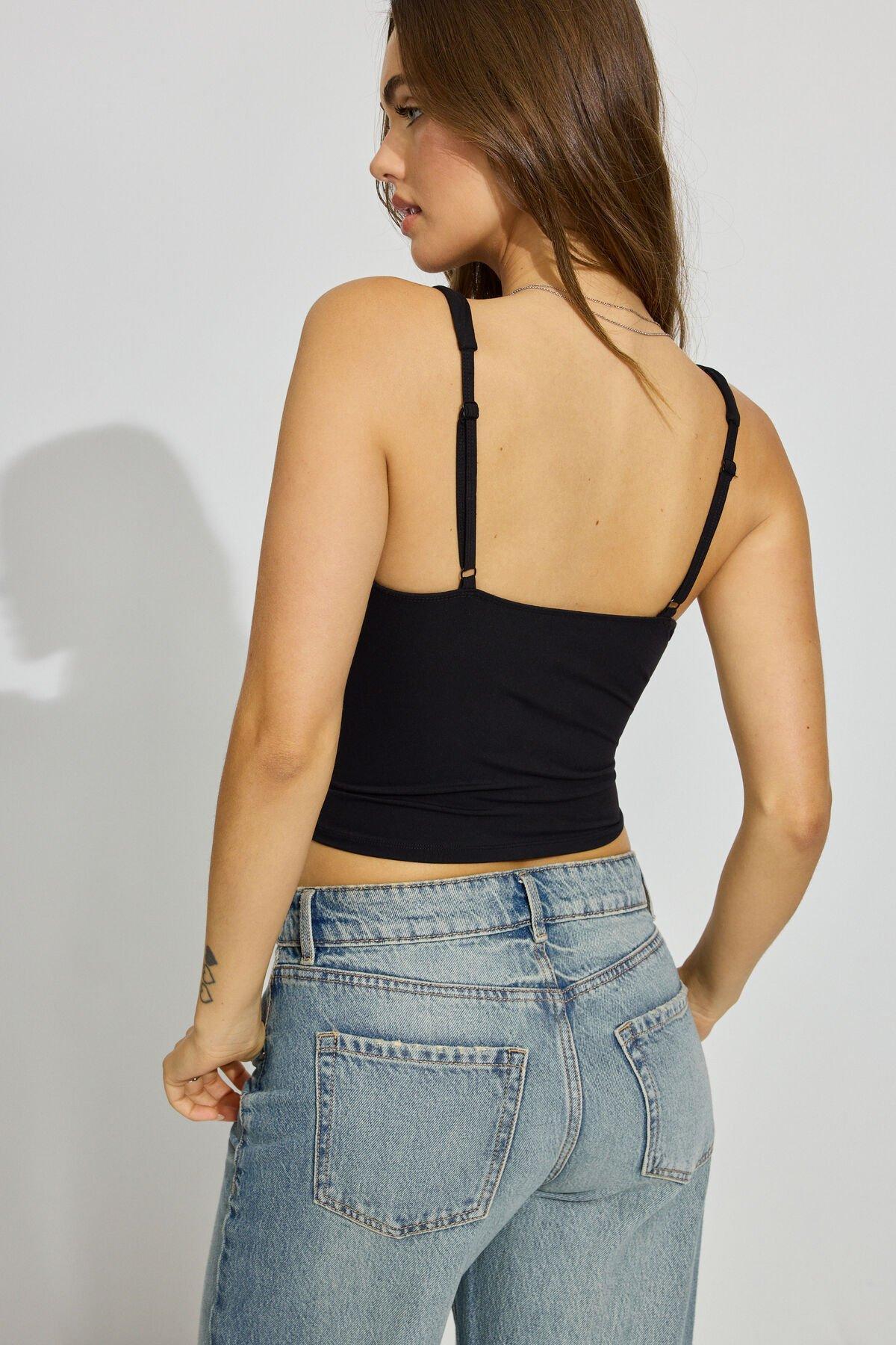 Deep Plunge Sleek Cami Top Product Image