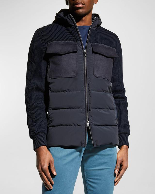 Mens Mixed-Media Down Jacket Product Image