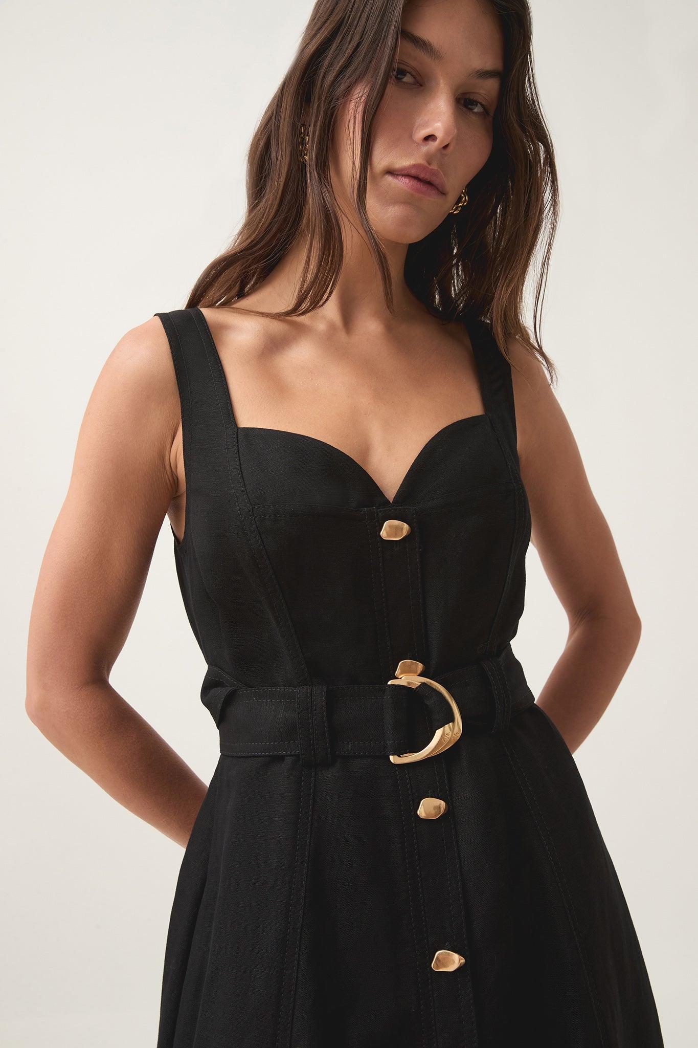 Clay Belted Midi Dress Product Image