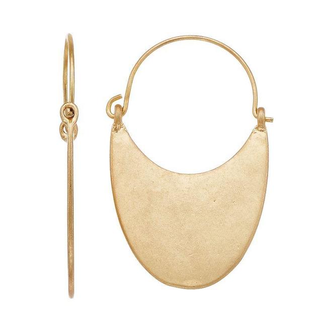 Sonoma Goods For Life Gold Tone Half Moon Earrings, Womens, None Product Image