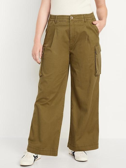 Extra High-Waisted Super Wide-Leg Cargo Pants Product Image