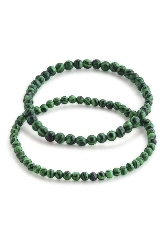 Malachite Beaded Stretch Bracelet Set Product Image