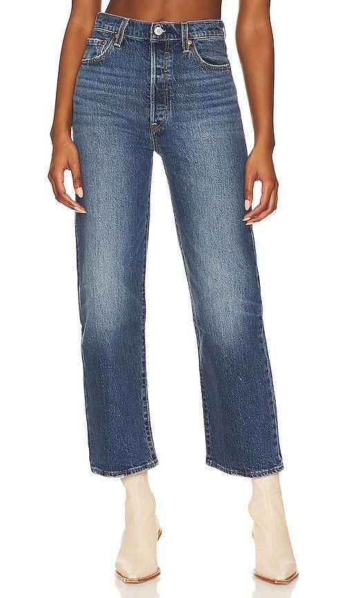 LEVI'S Ribcage Straight Ankle in Blue. Size 26, 28. Product Image