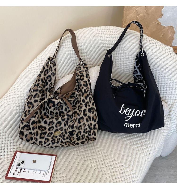 Reversible Leopard Print Tote Bag Product Image