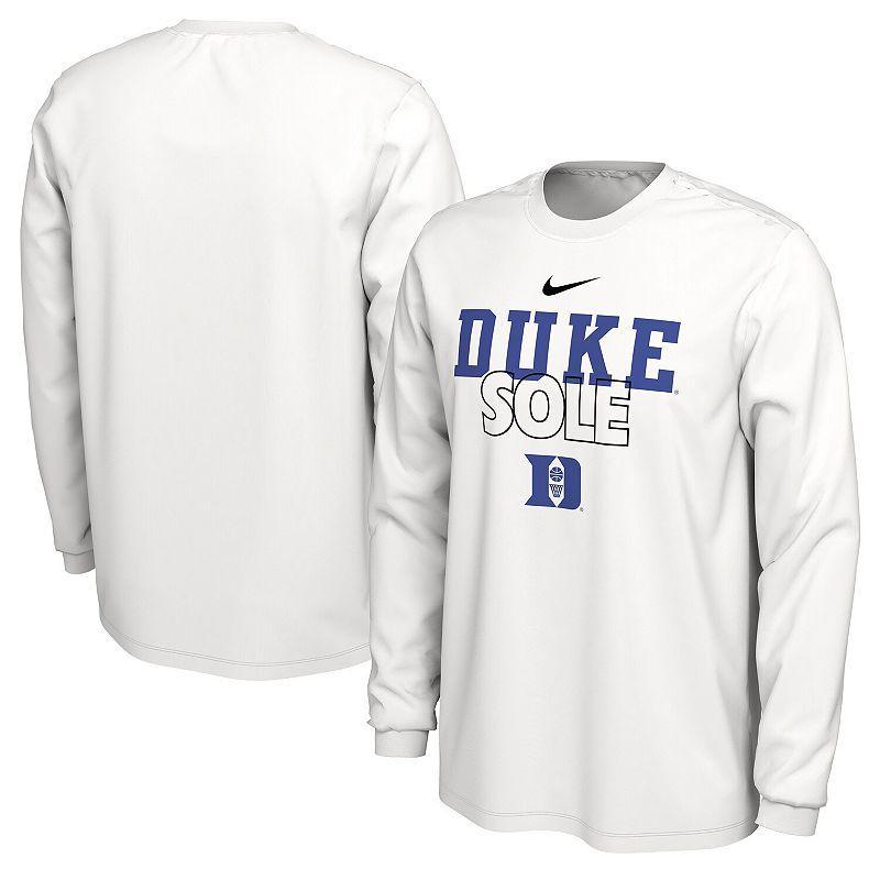 Duke Legend Nike Men's Dri-FIT College Long-Sleeve T-Shirt in White, Size: Large | FV7602-100 Product Image