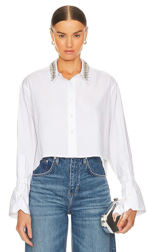 A. l.c. Monica Ii Embellished Cropped Cotton Shirt Product Image