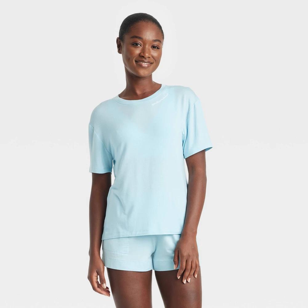 Womens Cloud Knit Pajama T-Shirt - Auden Blue XXL Product Image