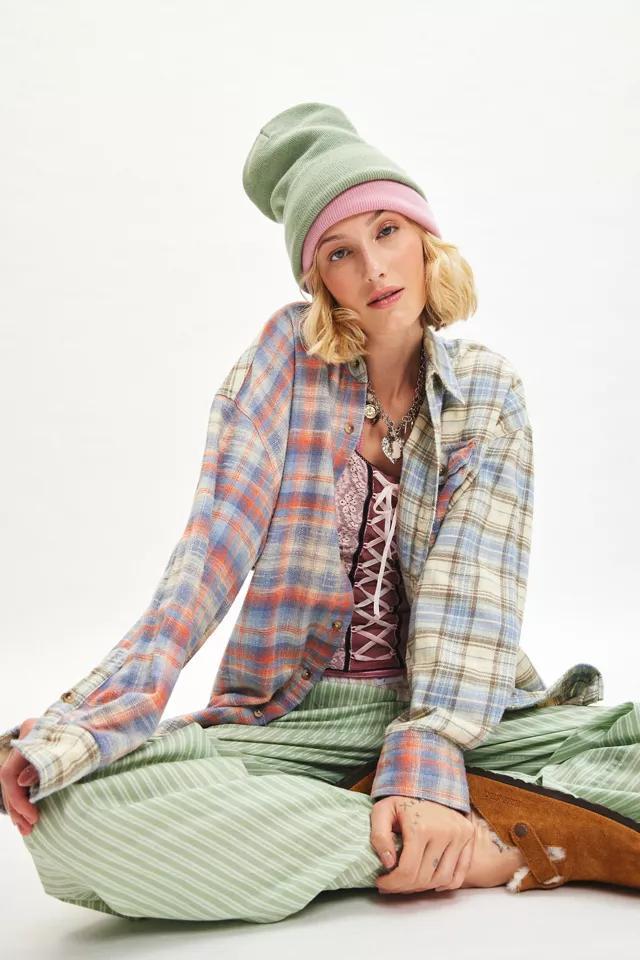 BDG Dani Oversized Flannel Shirt Womens at Urban Outfitters Product Image