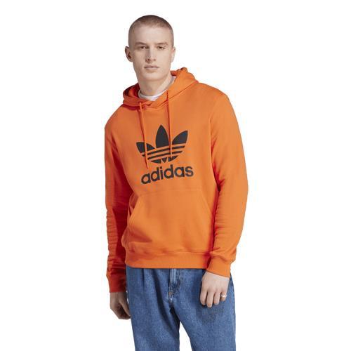 adidas Originals Mens Big Trefoil Pullover Hoodie - Orange/Black Product Image