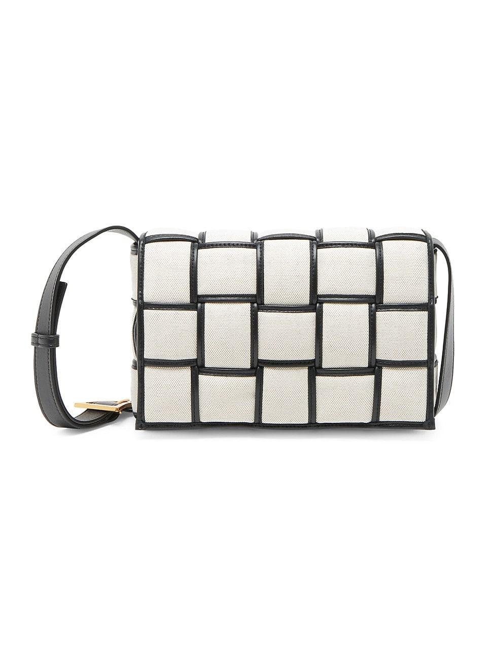 Bottega Veneta Cassette Canvas & Leather Crossbody Bag Product Image