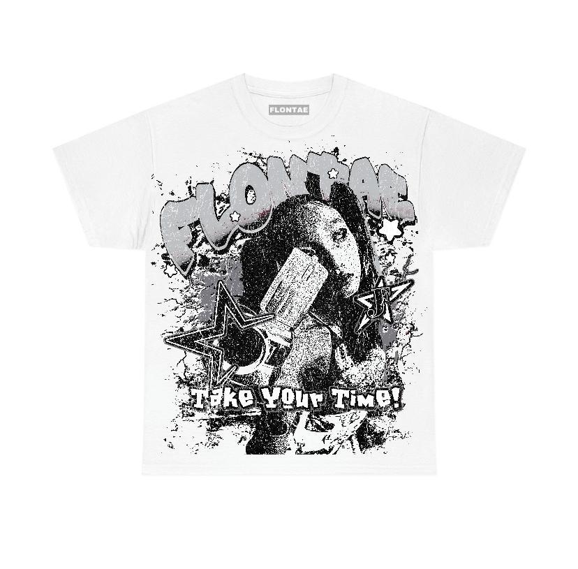 Wolf Grey 12s Flontae T-Shirt Be Patient Graphic Product Image