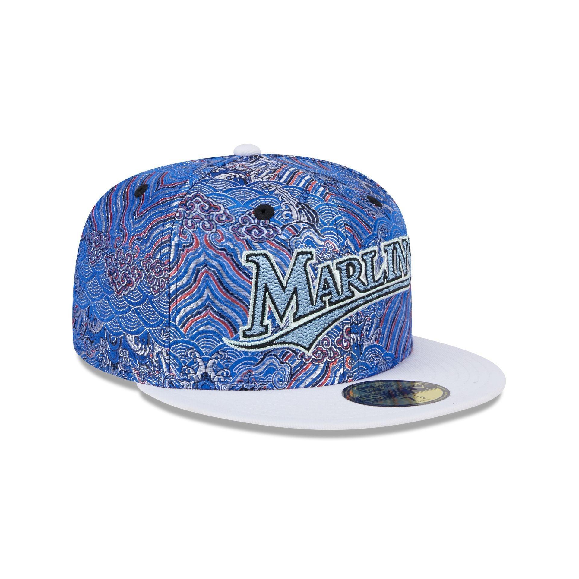 Miami Marlins Wave Fill 59FIFTY Fitted Hat Male Product Image