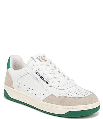 Sam Edelman Womens Harper Lace-Up Low-Top Court Sneakers - White Product Image