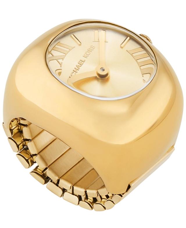 Michael Kors Womens Rylee Two-Hand Gold-Tone Stainless Steel Watch Ring Product Image