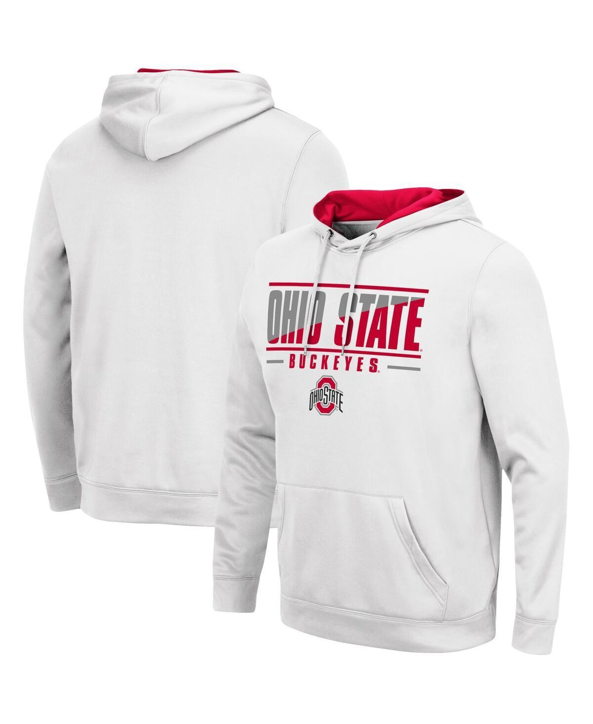 Mens Colosseum Ohio State Buckeyes Slash Stack 2.0 Pullover Hoodie Product Image