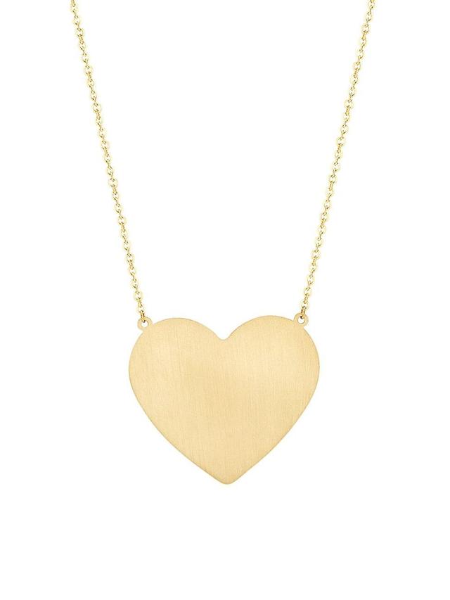 Womens 14K Yellow Gold Heart Pendant Necklace Product Image