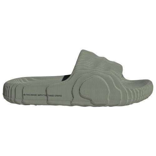 adidas Originals Womens Adilette 22 - Shoes Core Black/Silver Green/Silver Green Product Image