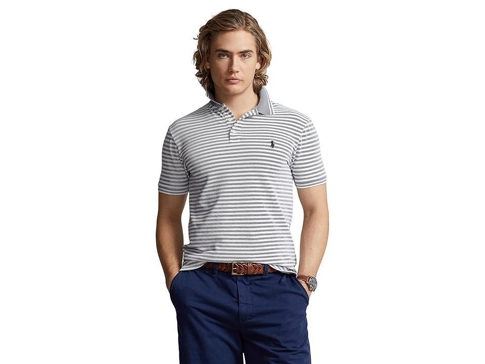 Polo Ralph Lauren Custom Slim Fit Stretch Mesh Polo Shirt (Newport Navy/White) Men's Short Sleeve Knit Product Image