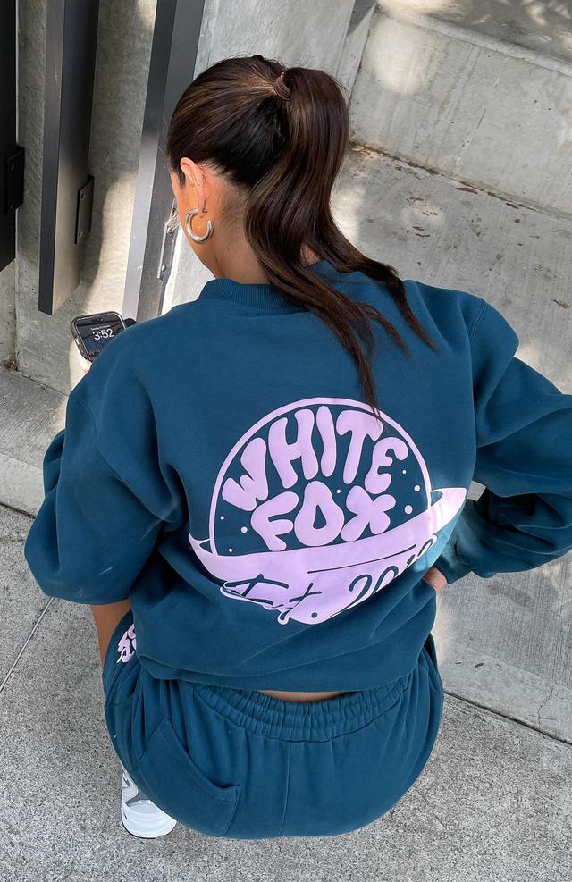 Look For Me Oversized Sweater Teal Product Image