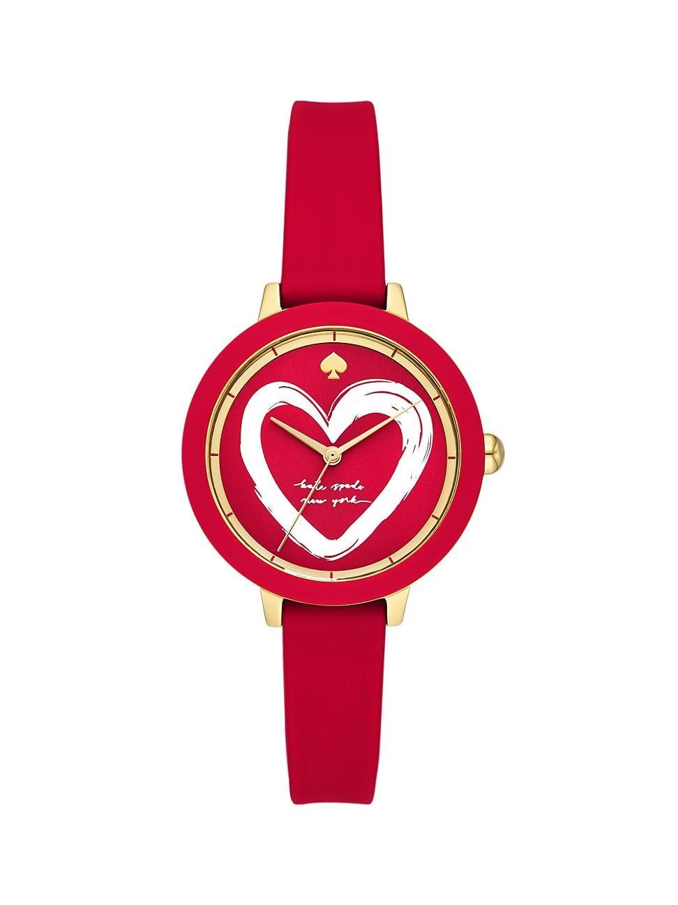 kate spade new york park row leather strap watch, 34mm Product Image