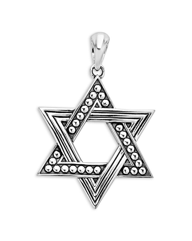 Lagos Mens Sterling Silver Anthem Star of David Pendant - Exclusive Product Image