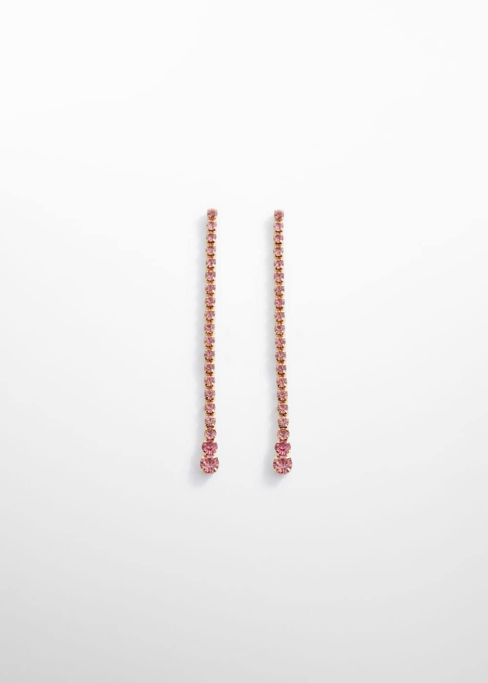 MANGO - Long crystal earrings - One size - Women Product Image