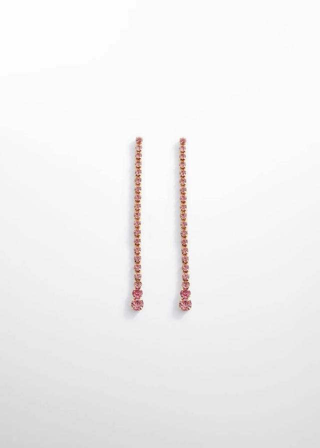 MANGO - Long crystal earrings - One size - Women Product Image