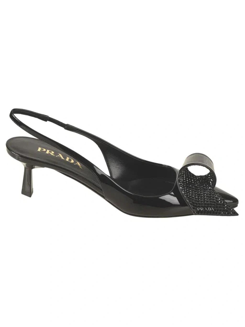 Embellished Slingback Pumps In Black product image