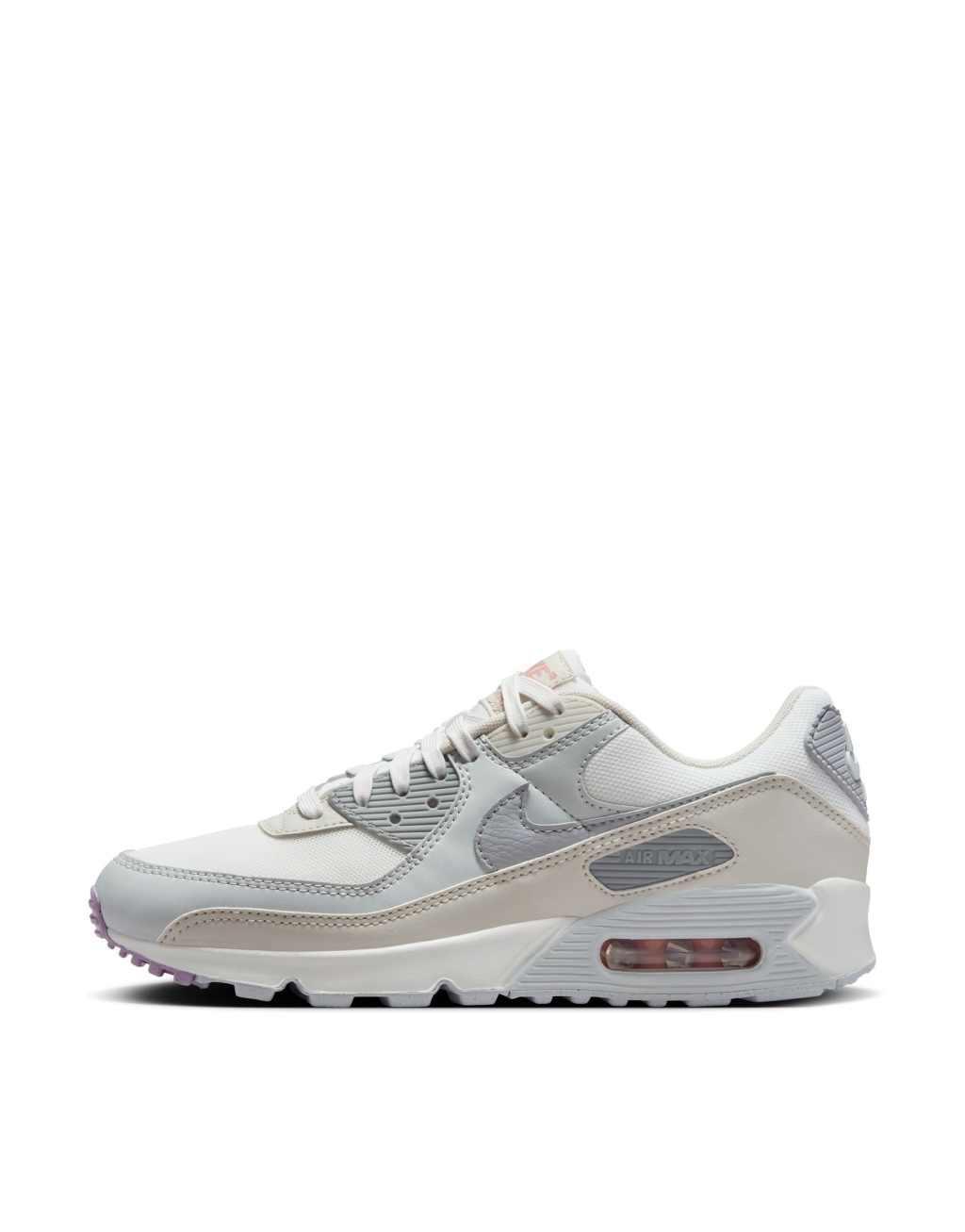 Nike Air Max 90 sneakers in white and gray Product Image