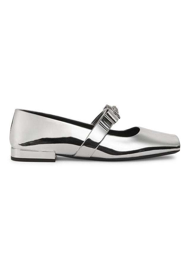 Womens Metallic Leather Mary Janes Product Image