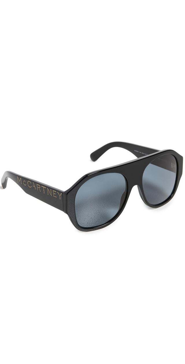 Stella McCartney Womens SC40054 56mm Pilot Black Sunglasses Product Image